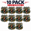Route 66 Collage Shield Stickers – 2.5" Vinyl 10 Pack